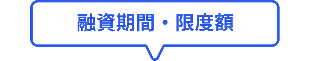 融資期間・限度額