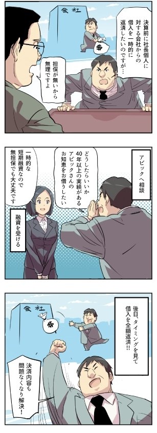 会社からの借入を一時的に返済したいのケースをマンガで見る