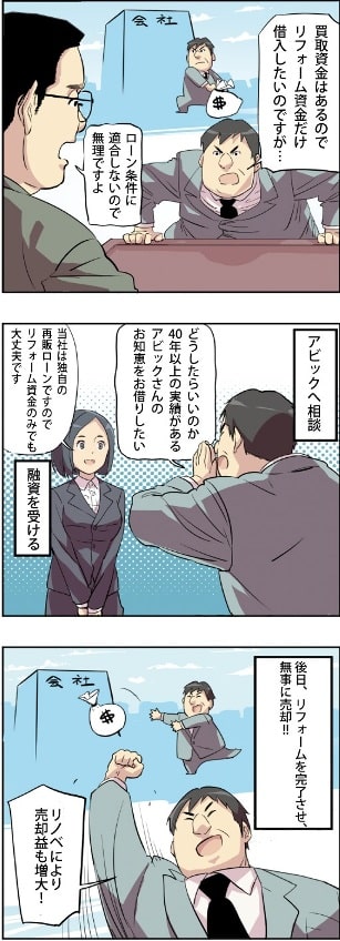 リフォーム資金だけ借入したいケースをマンガで見る