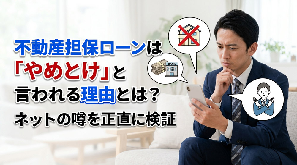 不動産担保ローンは「やめとけ」と言われる理由とは？ネットの噂を正直に検証